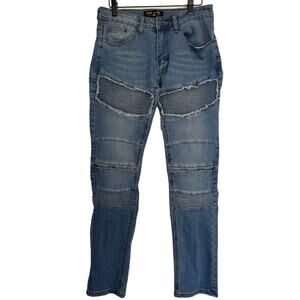 Ring of Fire Slim Fit Biker Moto Jeans Size 30x32